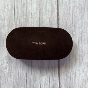 New TOM FORD Brown Velour Hard Glasses Case
